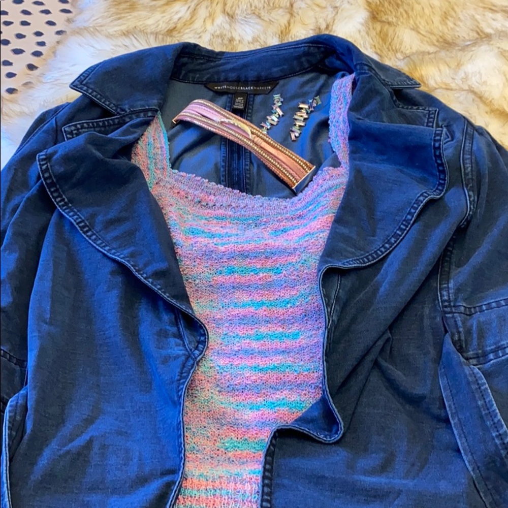 Beautiful Woven Tank for Layering! Pastels, Sz. S